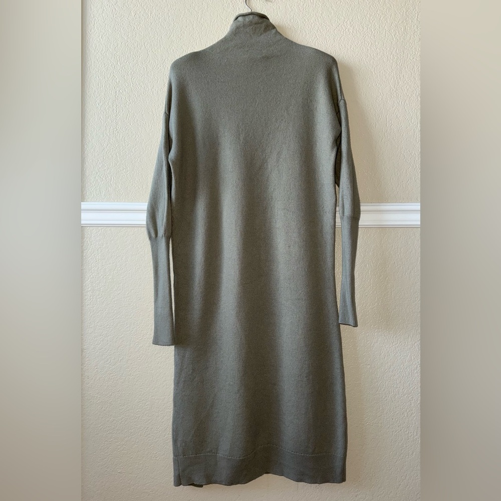 Aritzia Wilfred Merino Wool Sweater Dress Midi Mock Neck Slit Small - Picture 8 of 9